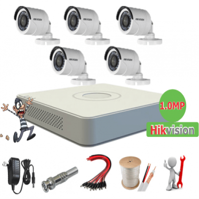 Trọn bộ 5 camera hikivision 720P