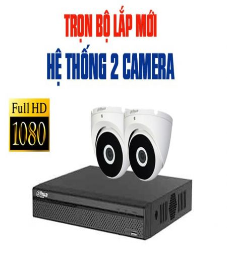 Trọn bộ 2 camera Dahua 2.0MP 1080P