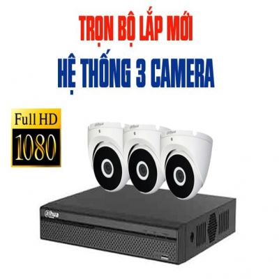 Trọn bộ 3 Camera DAHUA FullHD 1080P