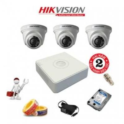 Bộ 3 camera Hikvision Hd720P