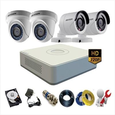 Trọn bộ 4 camera hikvision 720P
